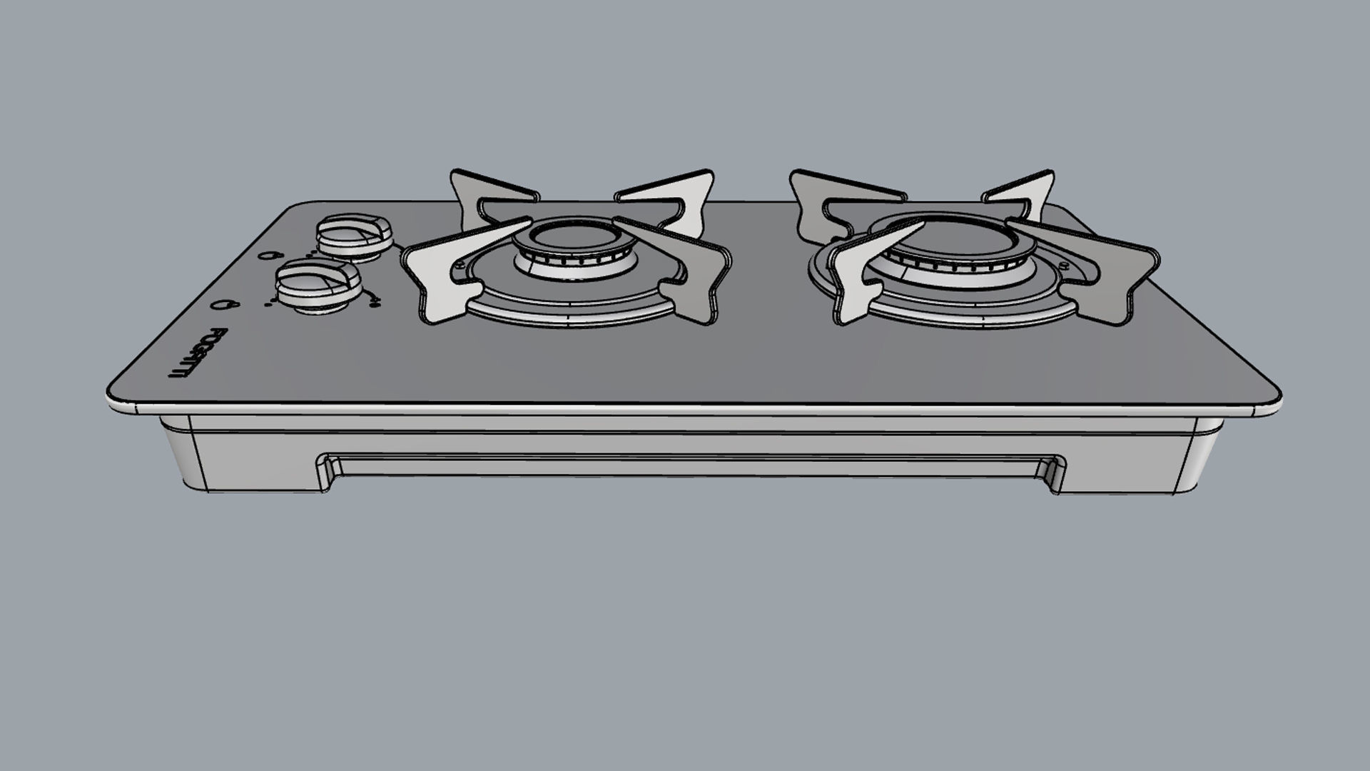 Fogatti Cooktop 2 Burners V200 3D model_14