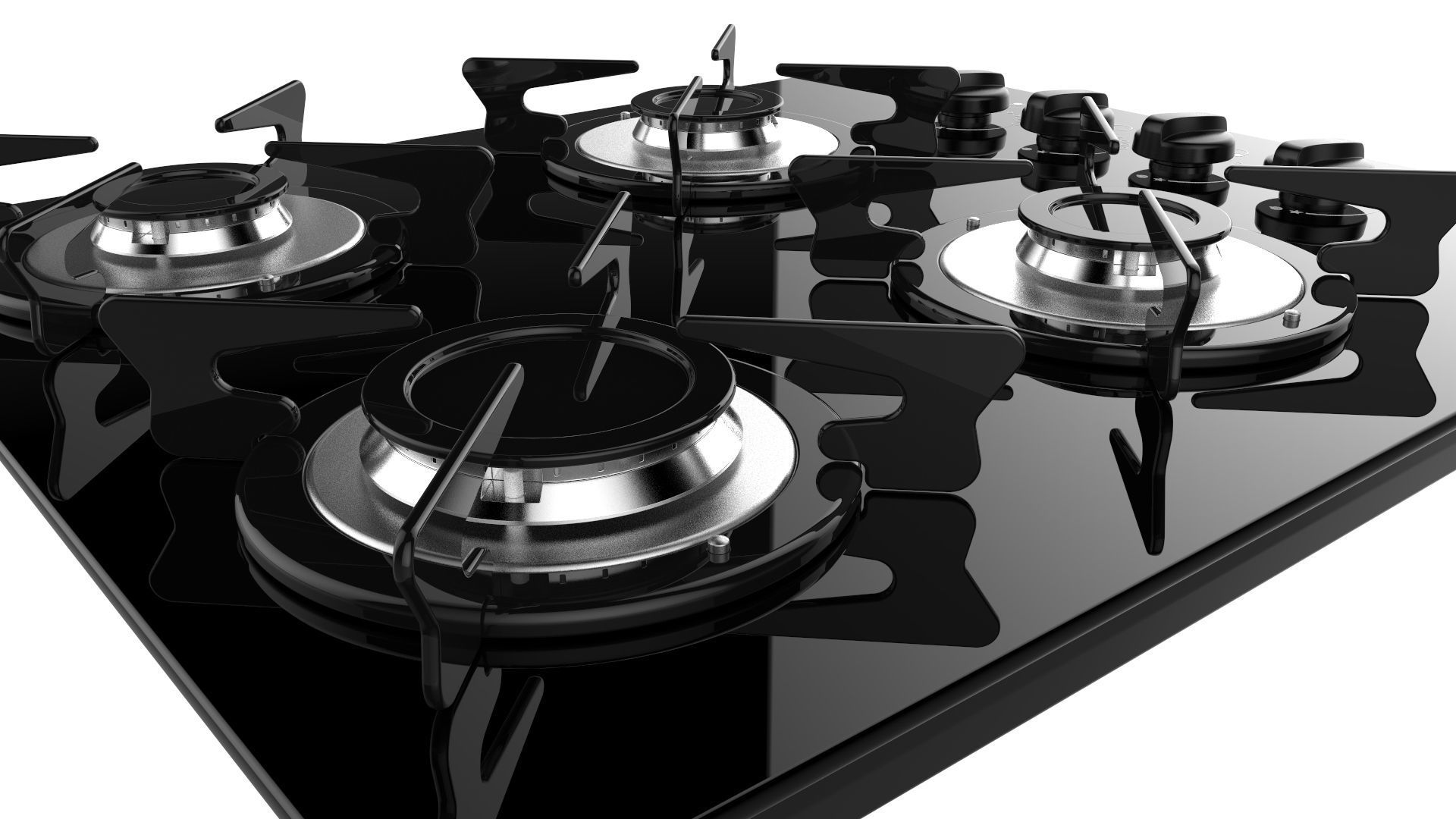 Fogatti Cooktop 4 Burners V400 3D model_11