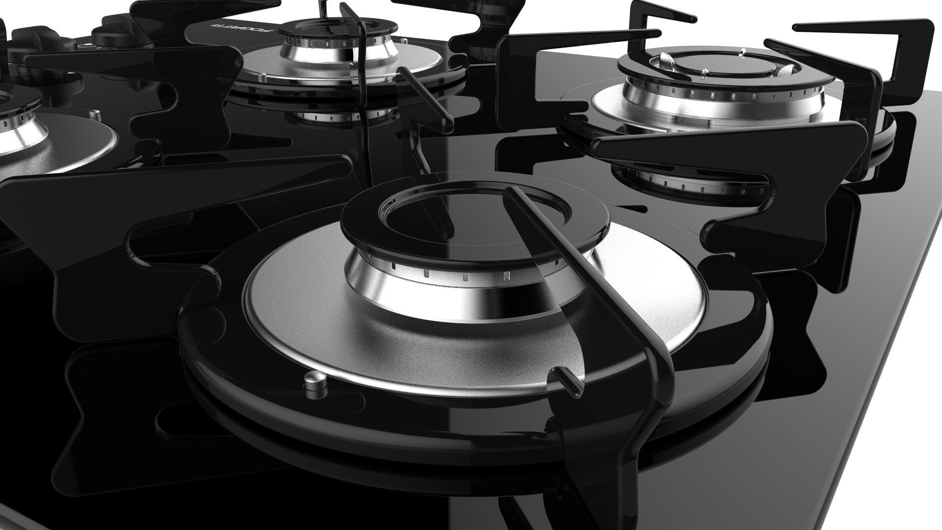 Fogatti Cooktop 4 Burners V400 TC 3D model_11