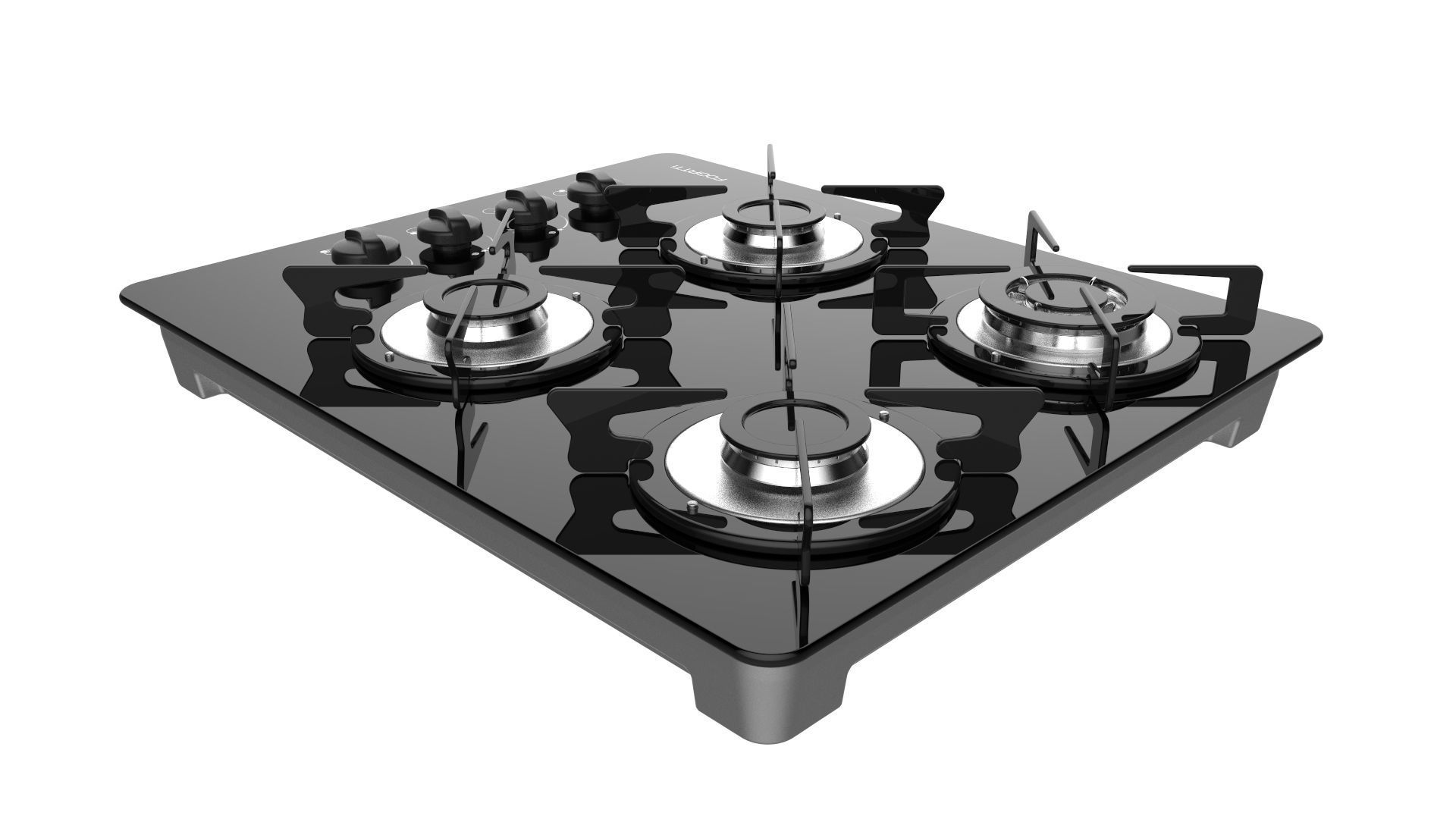 Fogatti Cooktop 4 Burners V400 TC 3D model_4