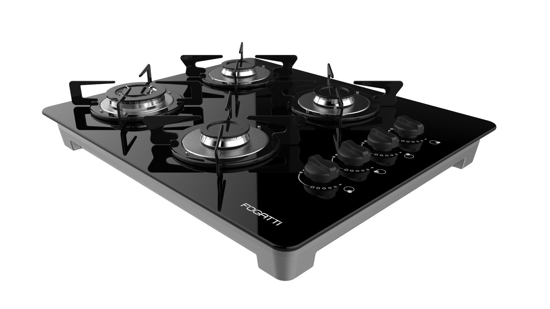Fogatti Cooktop 4 Burners V400 TC 3D model_6