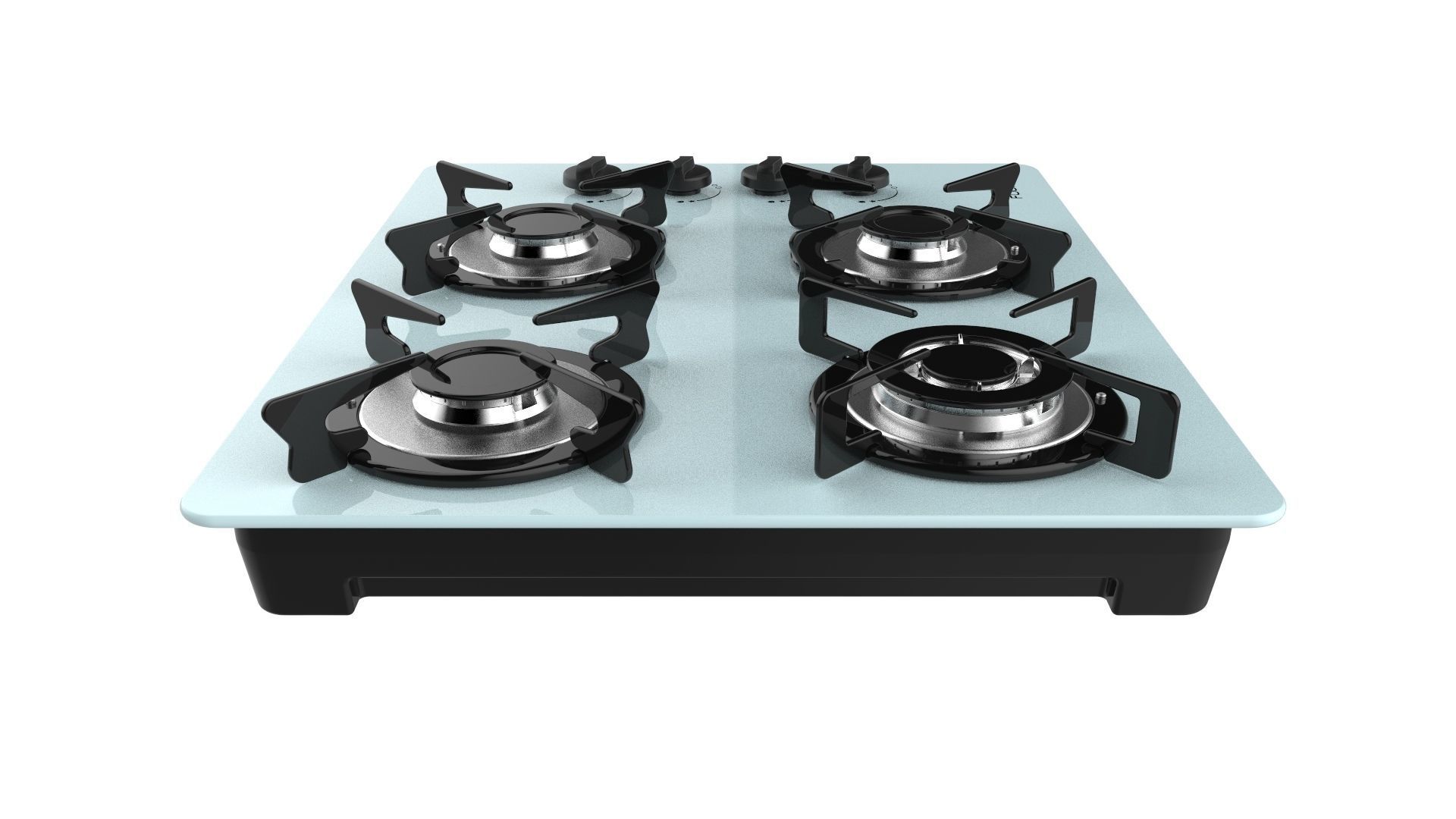 Fogatti Cooktop 4 Burners V400 TC White 3D model_3