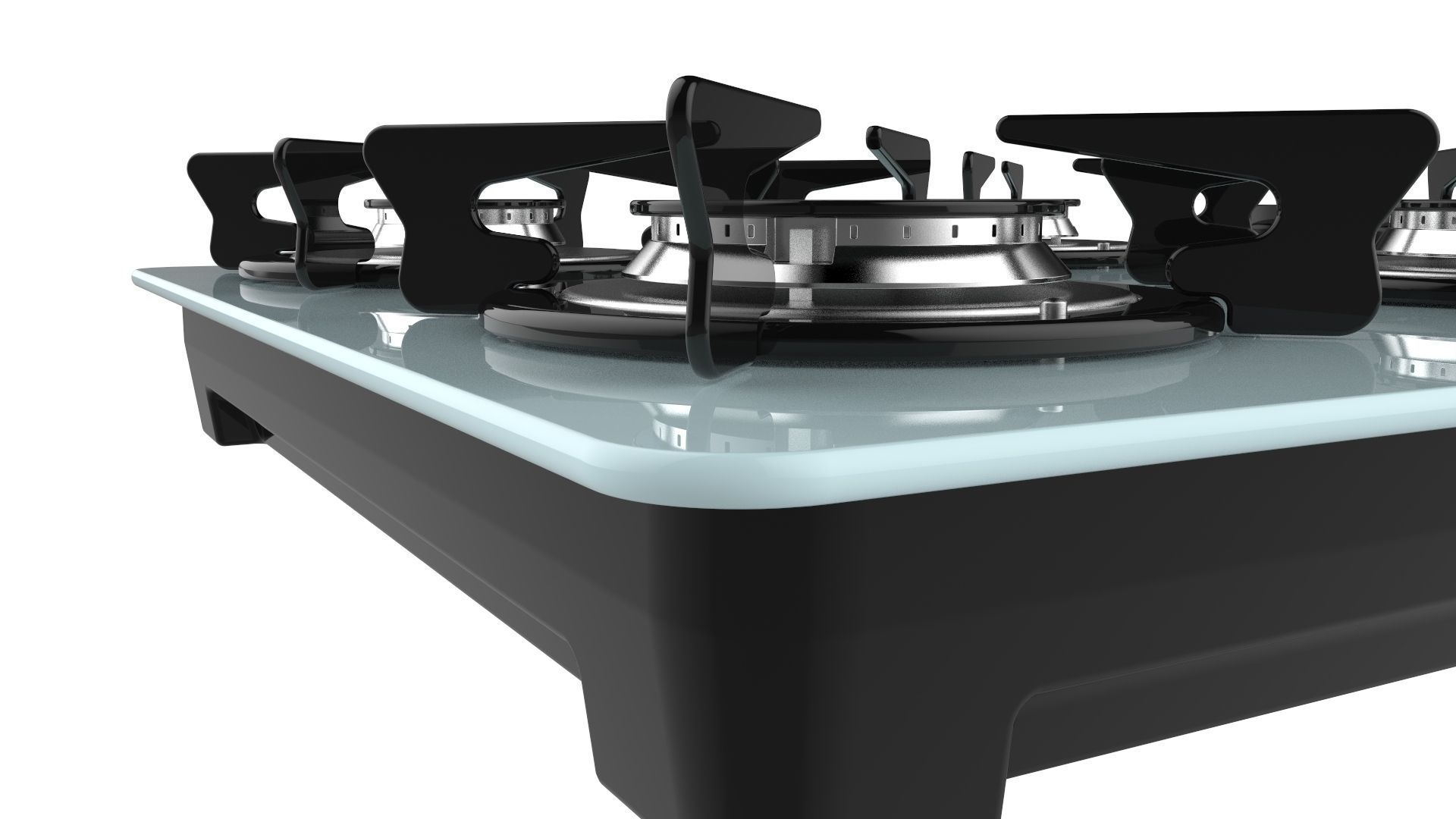 Fogatti Cooktop 4 Burners V400 White 3D model_9