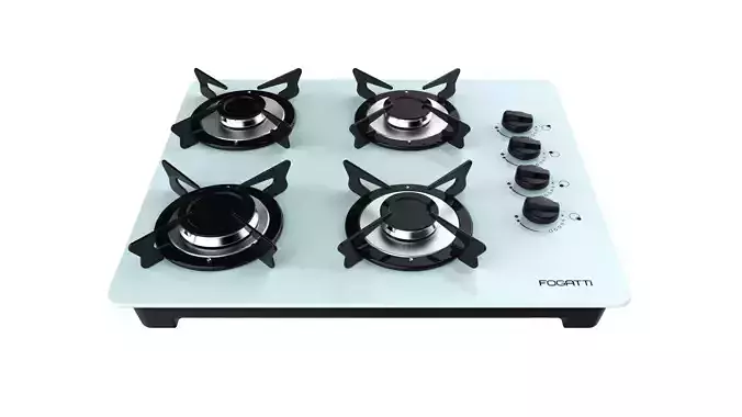 Fogatti Cooktop 4 Burners V400 White 3D model