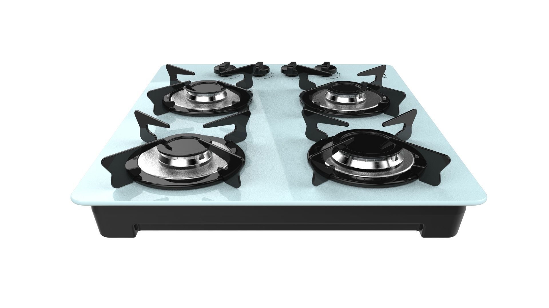 Fogatti Cooktop 4 Burners V400 White 3D model_3