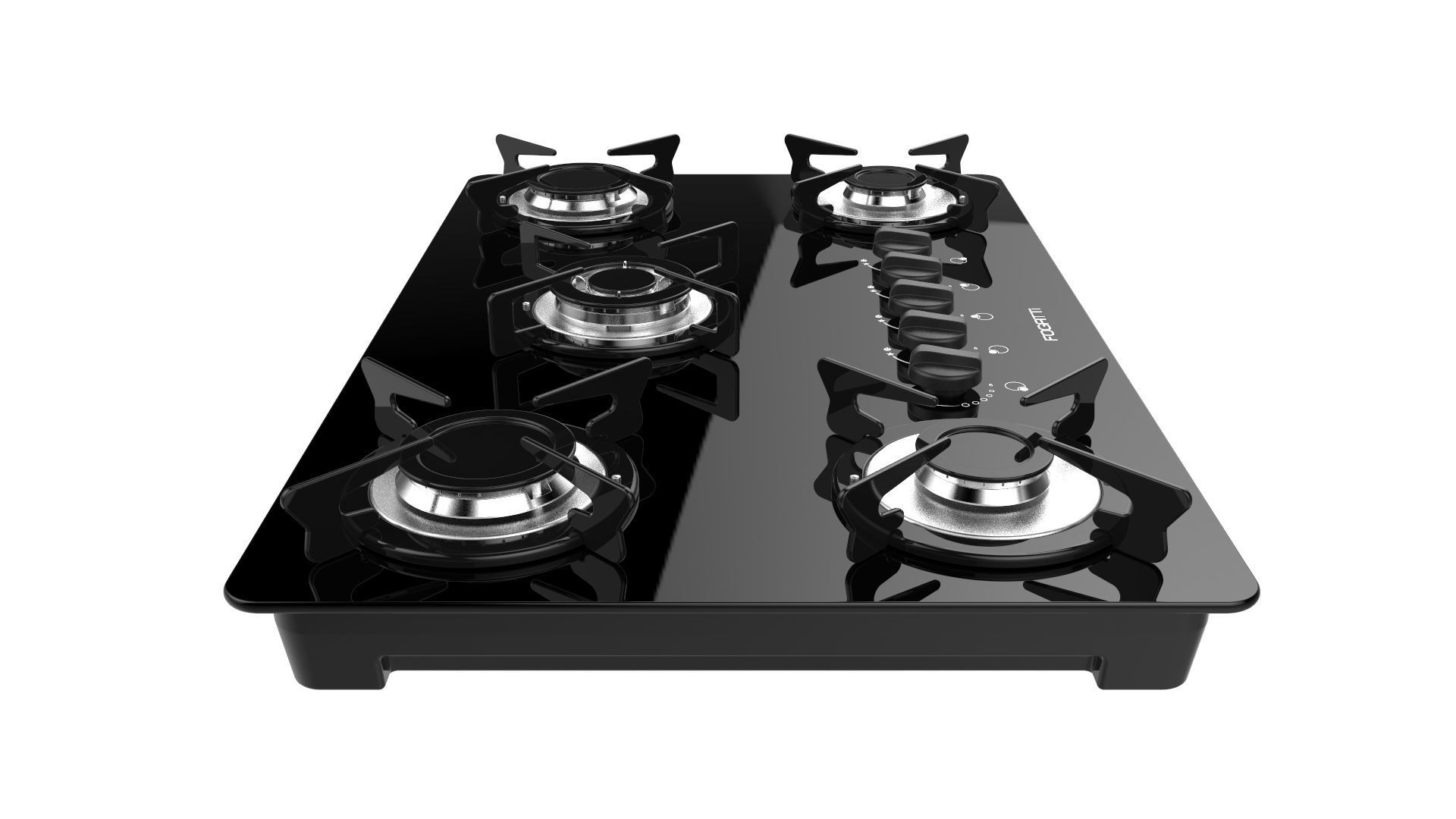 Fogatti Cooktop 5 Burners V500 TC 3D model_3