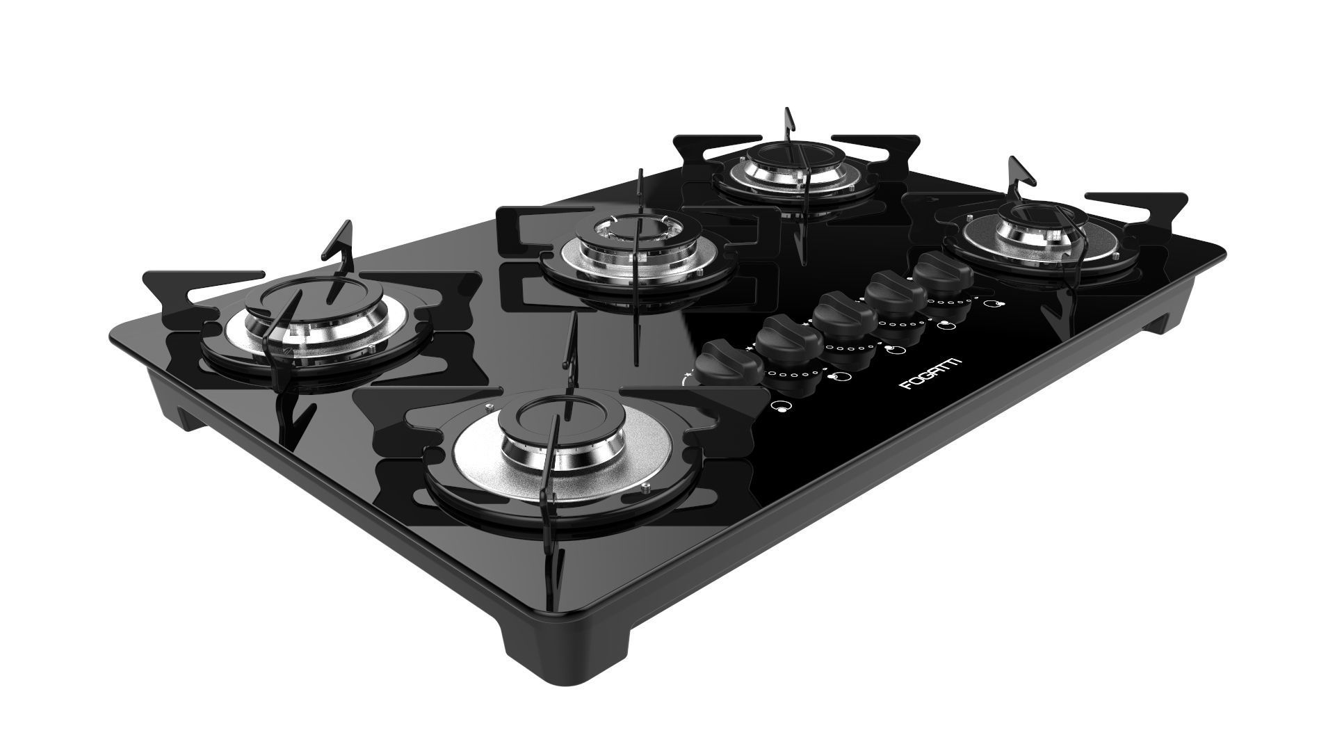 Fogatti Cooktop 5 Burners V500 TC 3D model_2