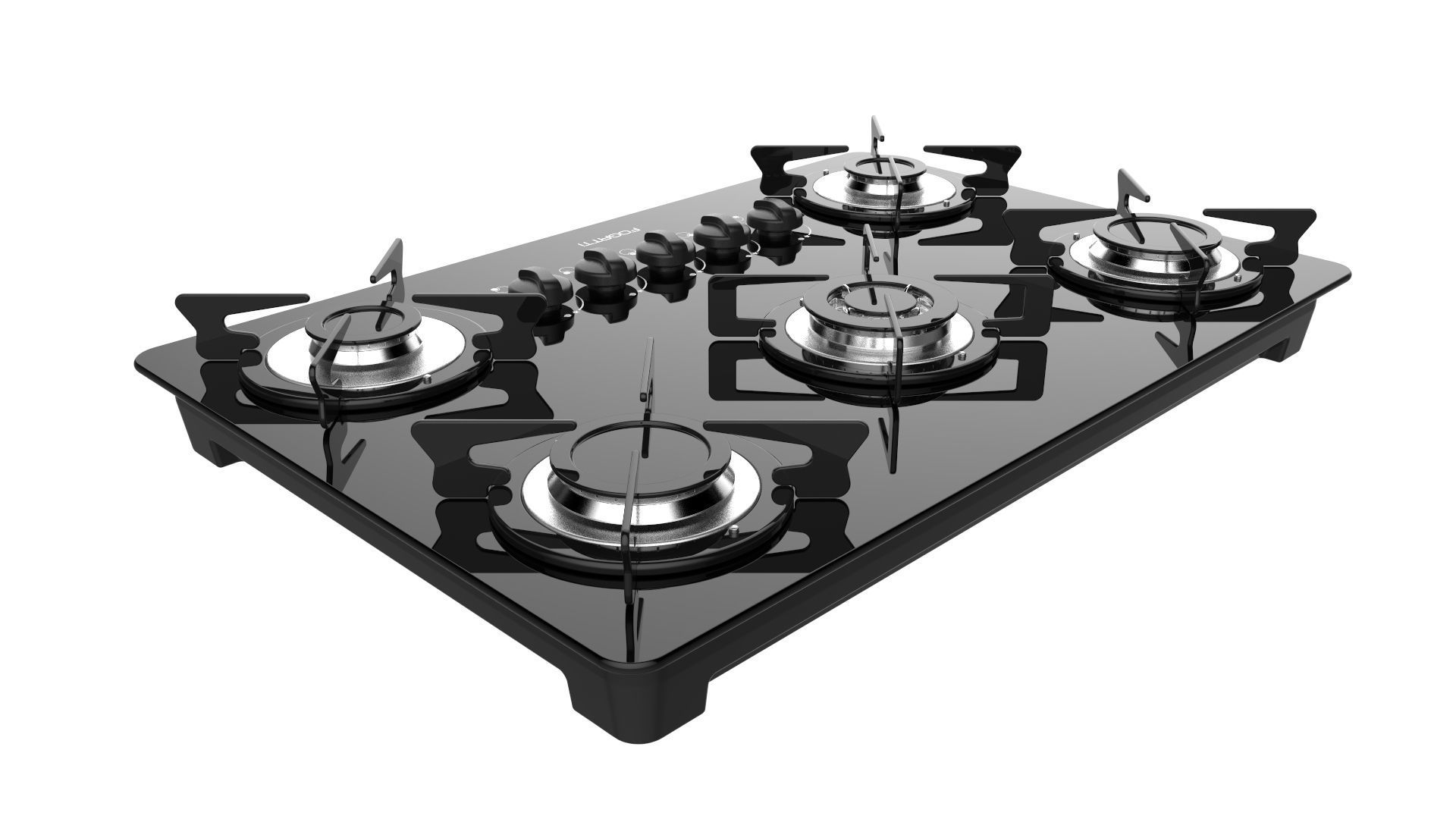 Fogatti Cooktop 5 Burners V500 TC 3D model_6