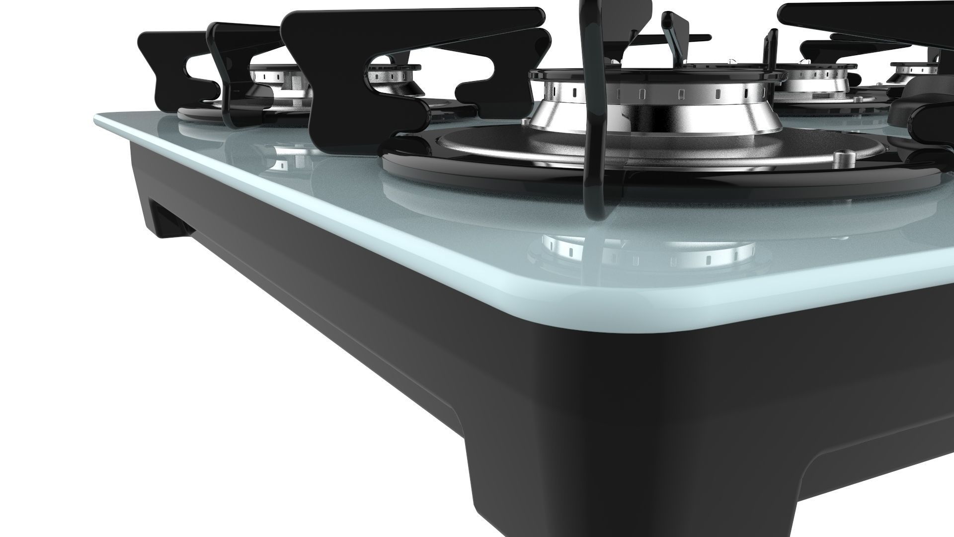 Fogatti Cooktop 5 Burners V500 TC White 3D model_9