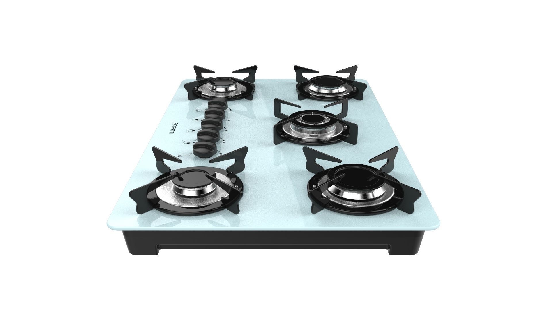 Fogatti Cooktop 5 Burners V500 TC White 3D model_7
