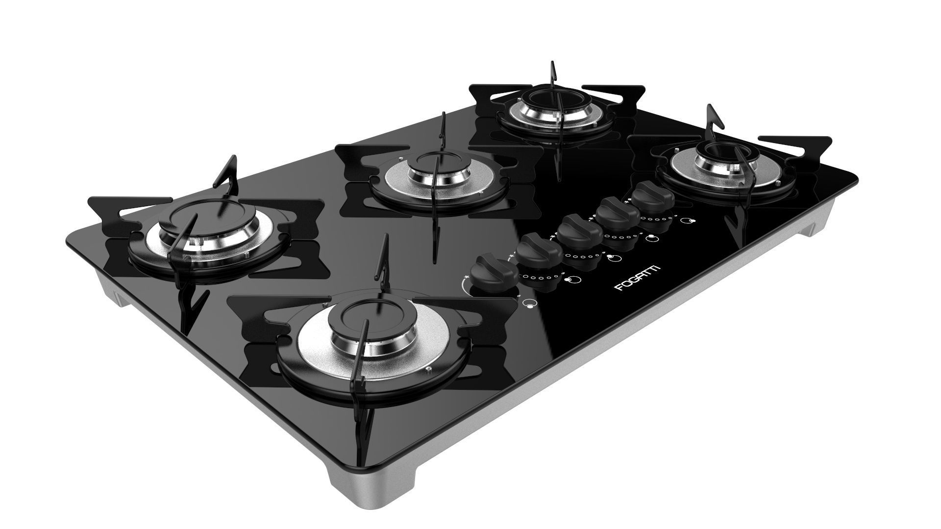 Fogatti Cooktop 5 Burners V500 X 3D model_2