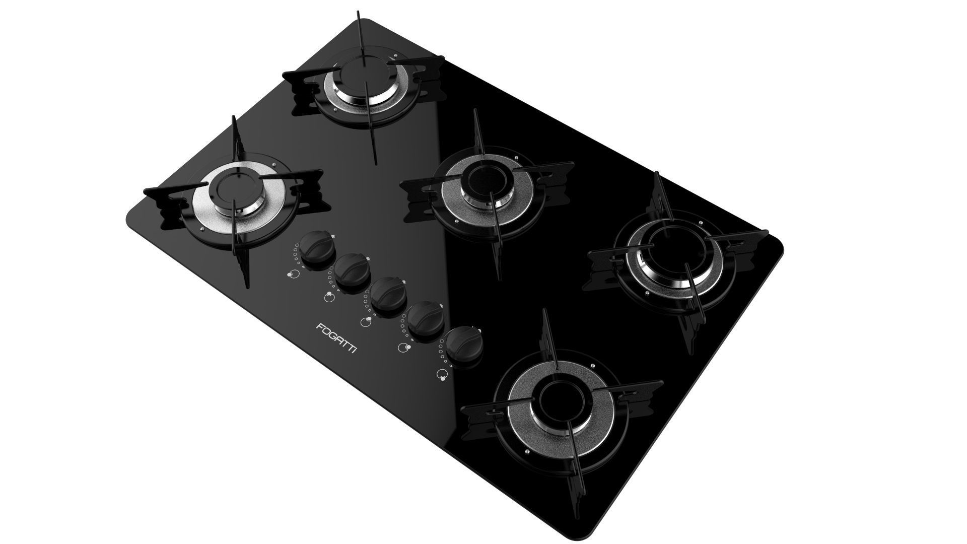 Fogatti Cooktop 5 Burners V500 X 3D model_14