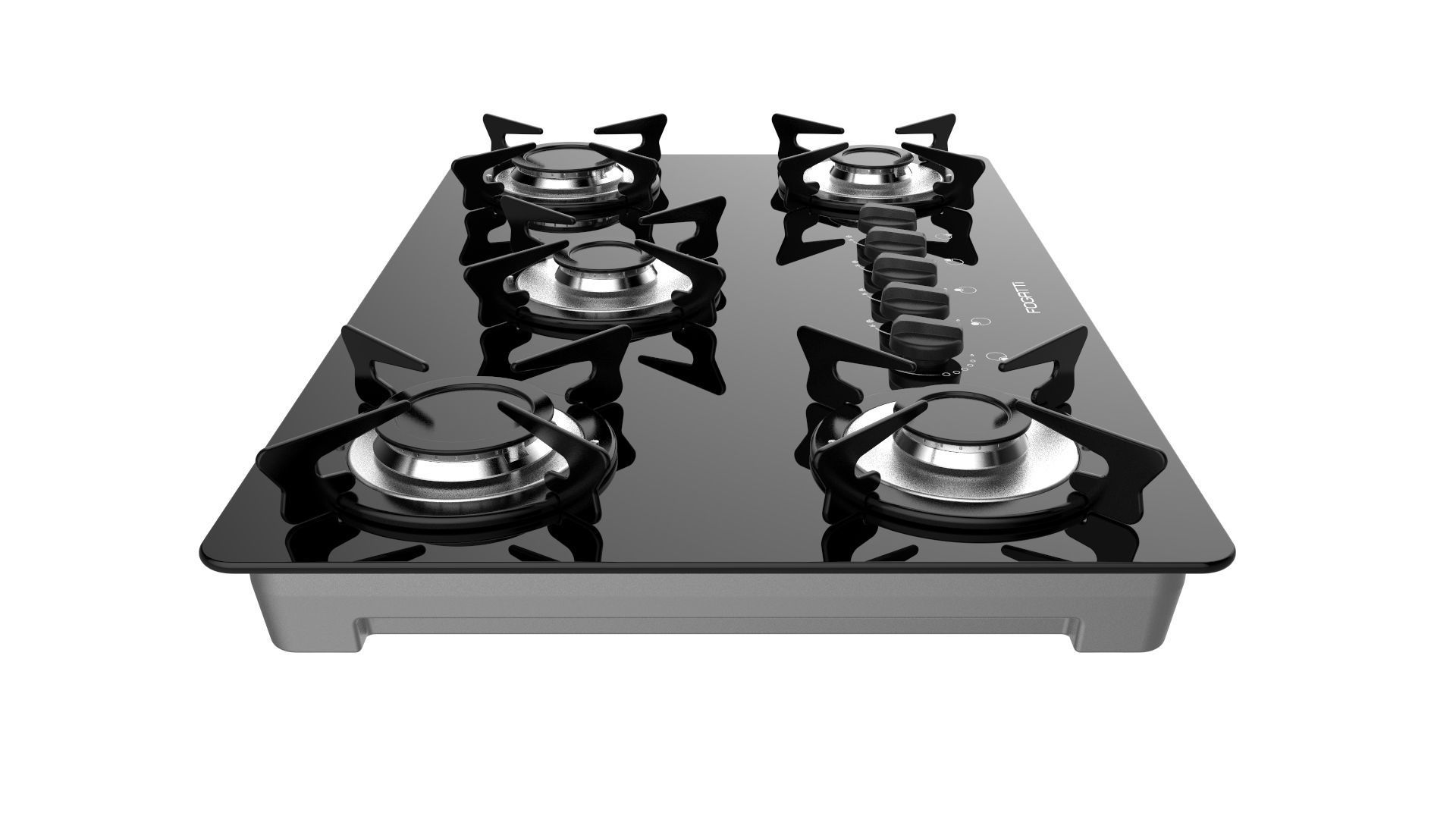 Fogatti Cooktop 5 Burners V500 X 3D model_3