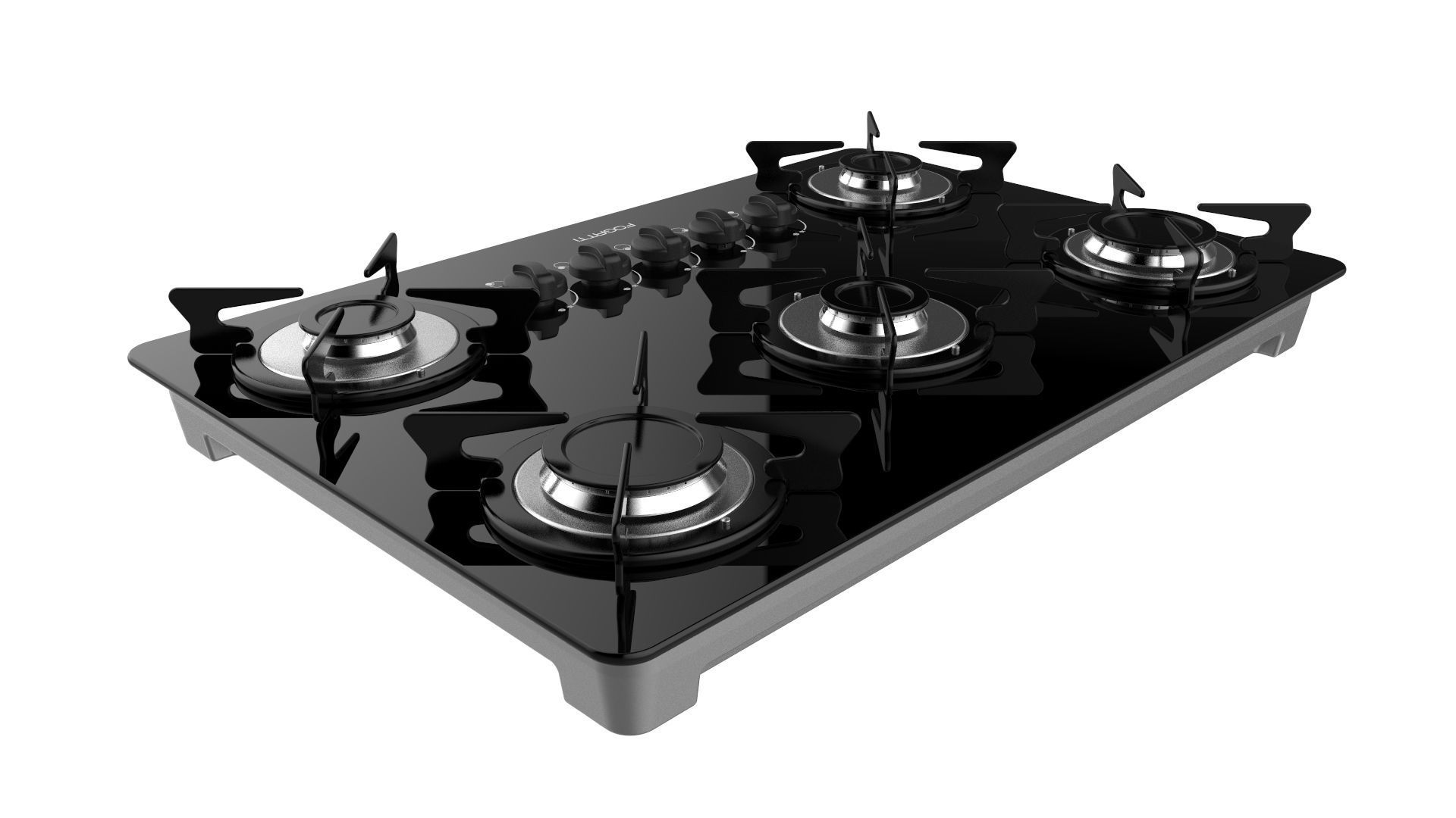 Fogatti Cooktop 5 Burners V500 X 3D model_6