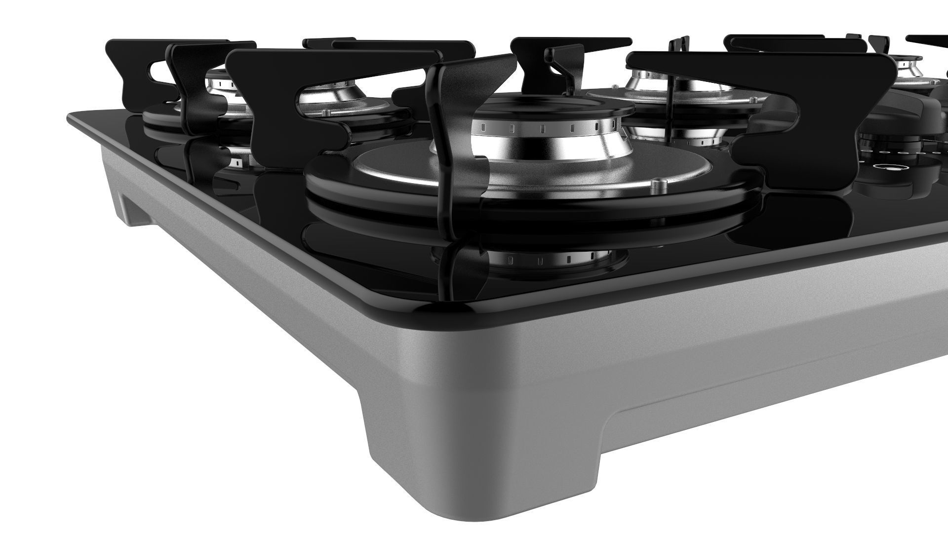 Fogatti Cooktop 5 Burners V500 X 3D model_9