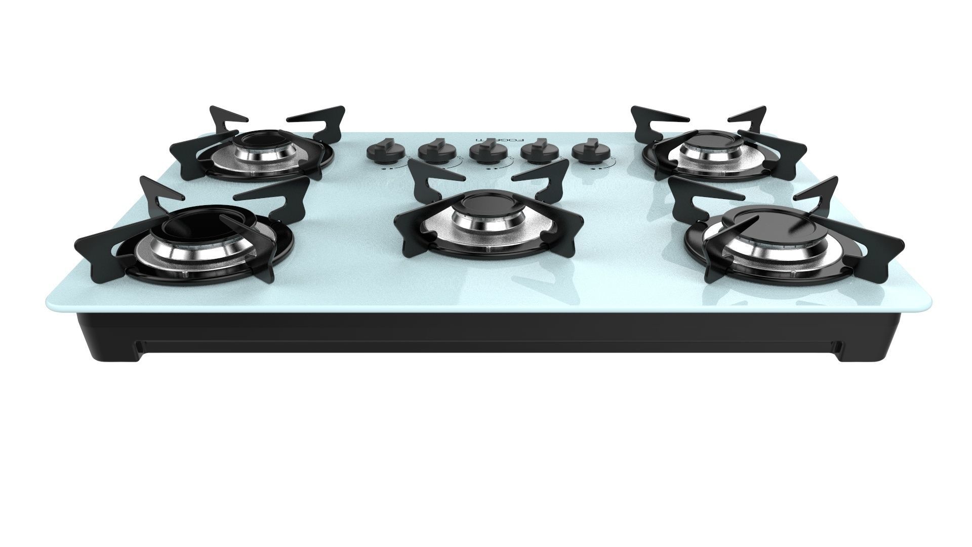 Fogatti Cooktop 5 Burners V500 X White 3D model_5