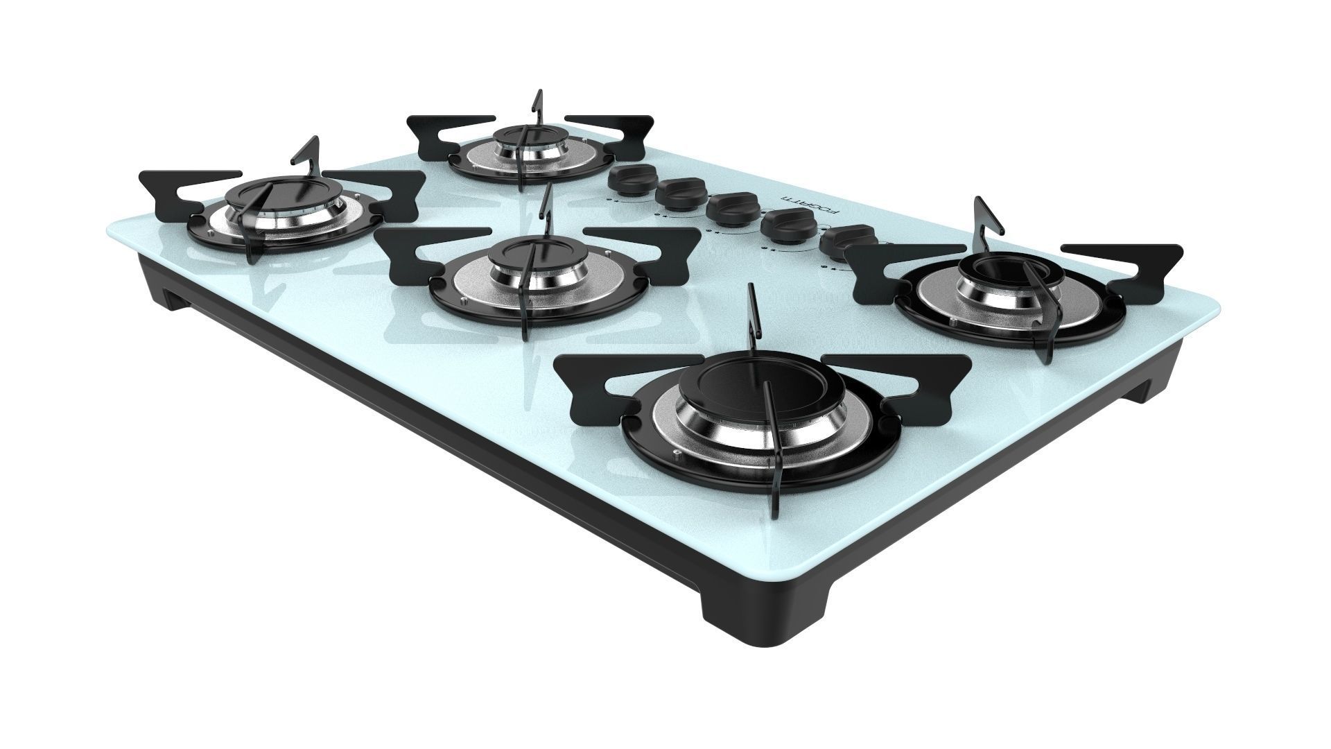 Fogatti Cooktop 5 Burners V500 X White 3D model_4