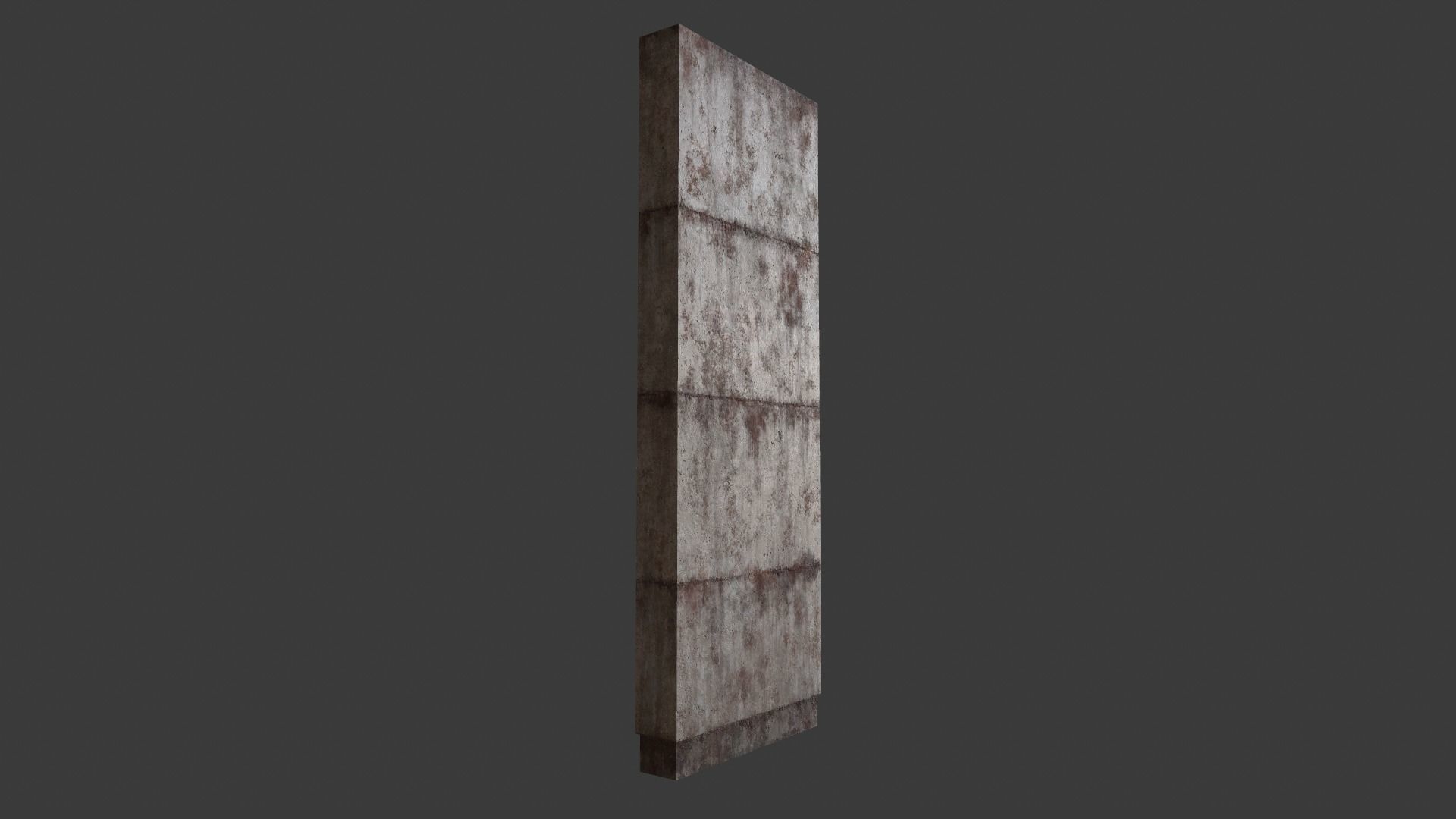 Modular concrete walls - New and Old variations Low-poly 3D model_6