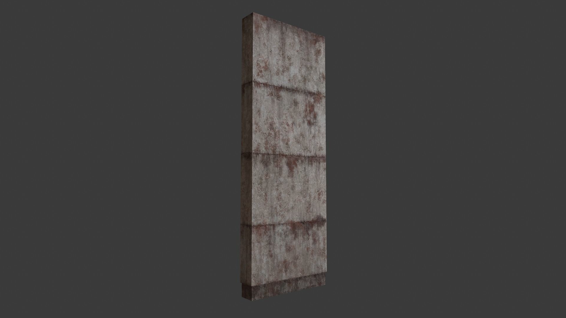 Modular concrete walls - New and Old variations Low-poly 3D model_3