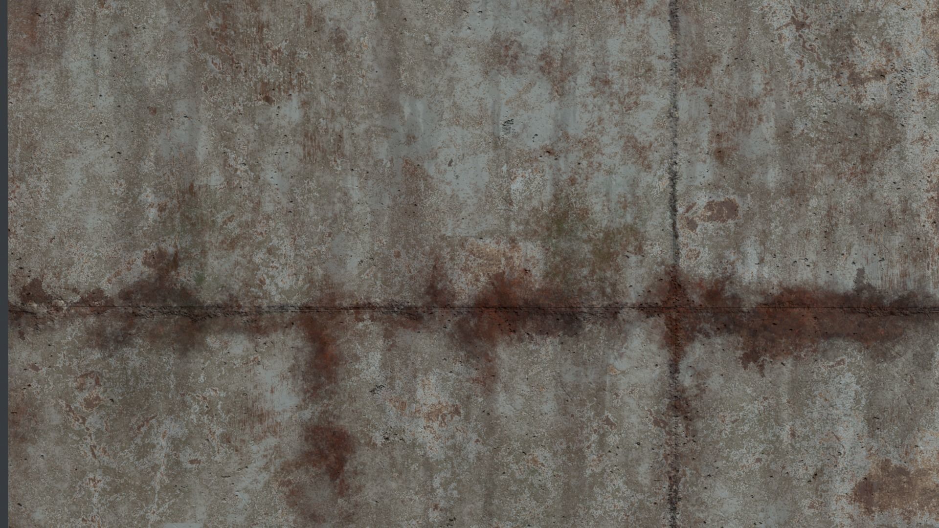 Modular concrete walls - New and Old variations Low-poly 3D model_7