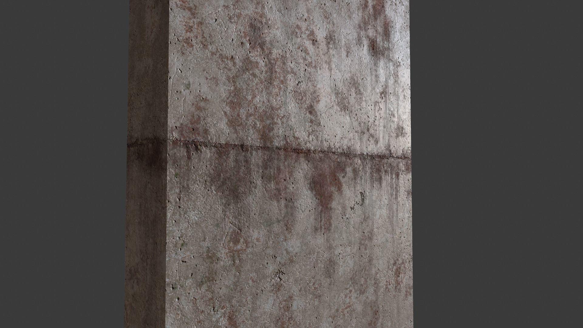 Modular concrete walls - New and Old variations Low-poly 3D model_9