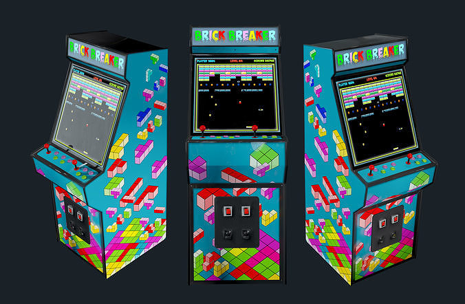 Arcade Machine 01 Game Ready Low-poly 3D model