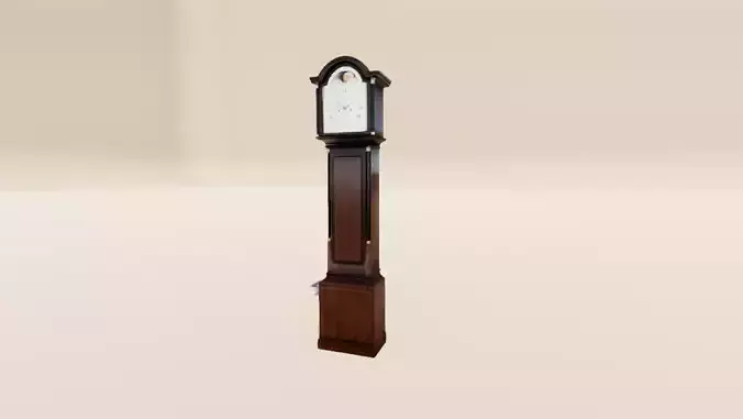 Grandfather Clock Low-poly 3D model