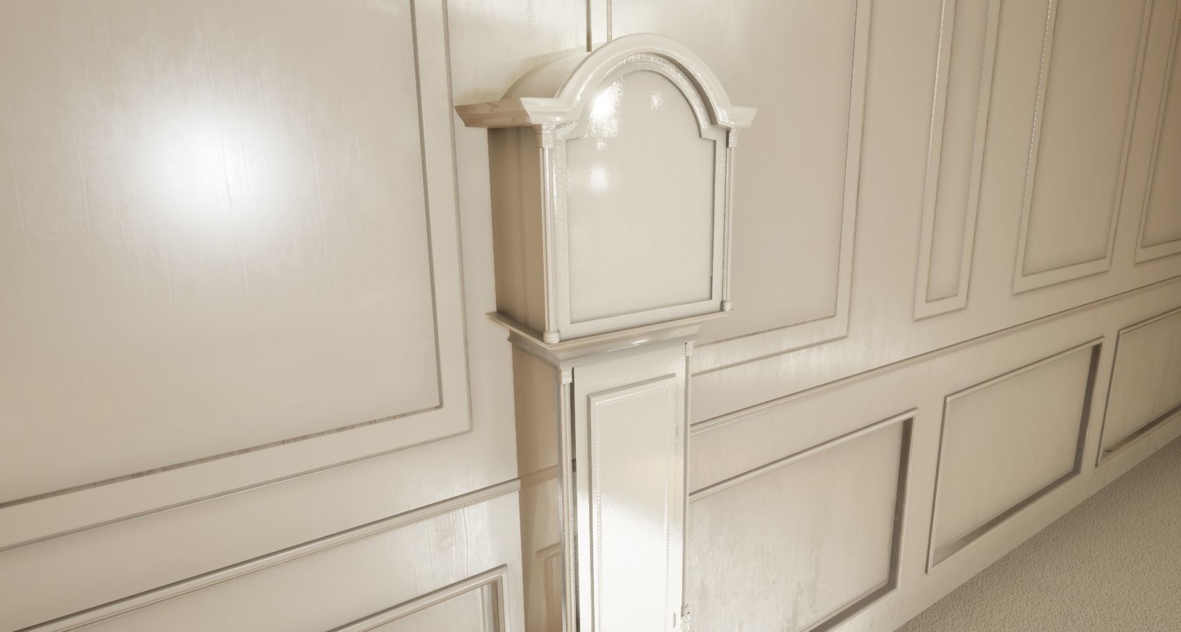 Grandfather Clock Low-poly 3D model_7