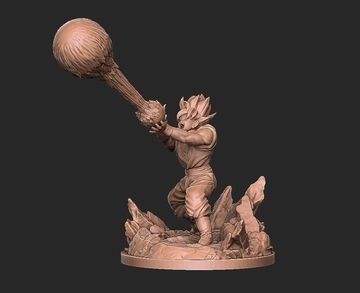 Goku Super Saiyan Kamehameha 3D print model_4
