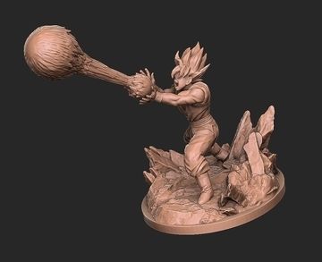 Goku Super Saiyan Kamehameha 3D print model_3