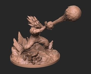 Goku Super Saiyan Kamehameha 3D print model_1