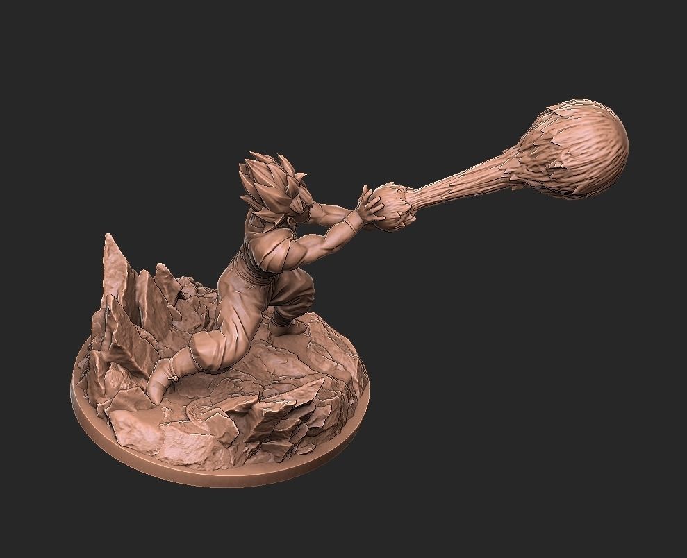 Goku Super Saiyan Kamehameha 3D print model_2