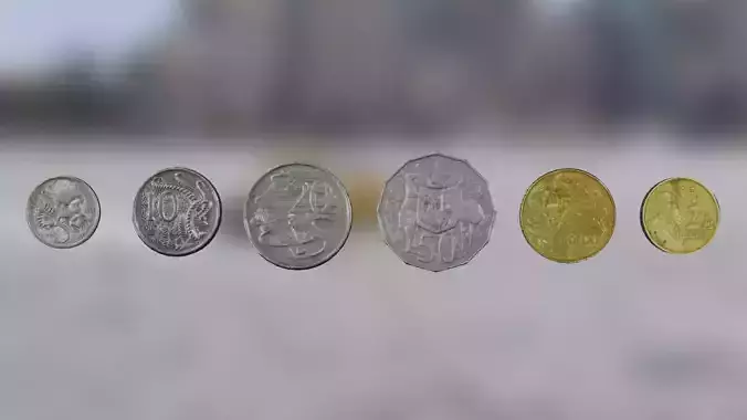 Coins in row
