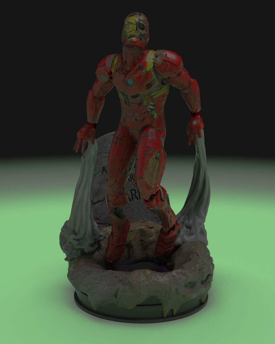 Zombie Iron Man 3D print model_1
