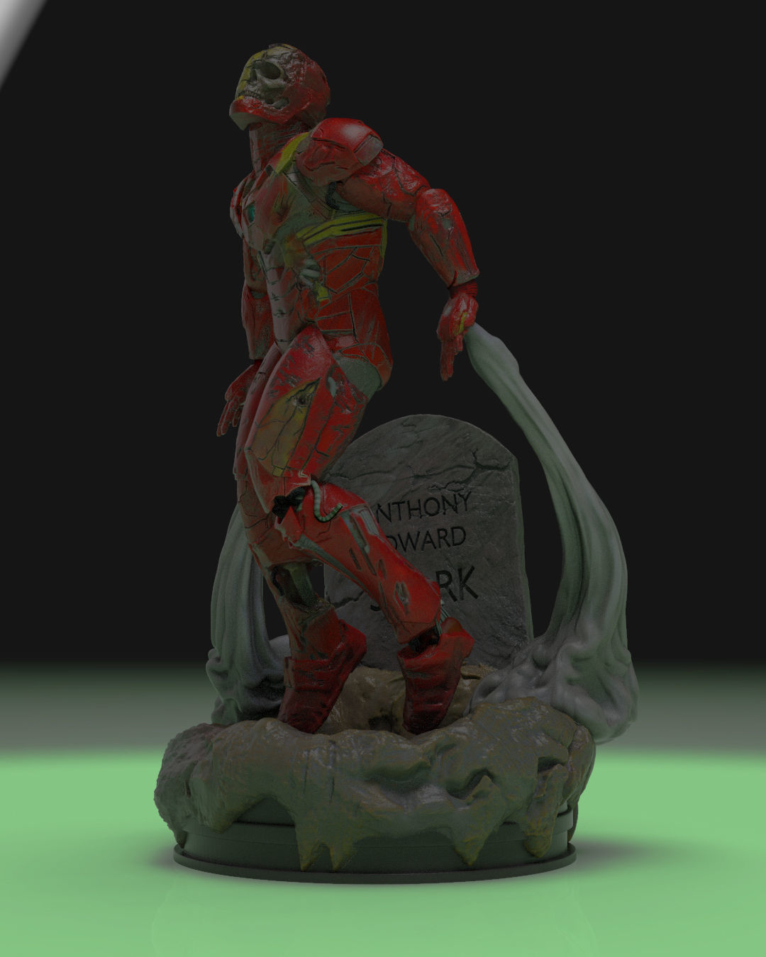 Zombie Iron Man 3D print model_2