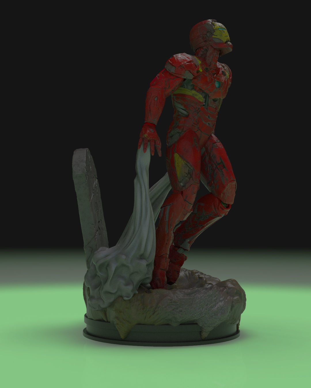 Zombie Iron Man 3D print model_5