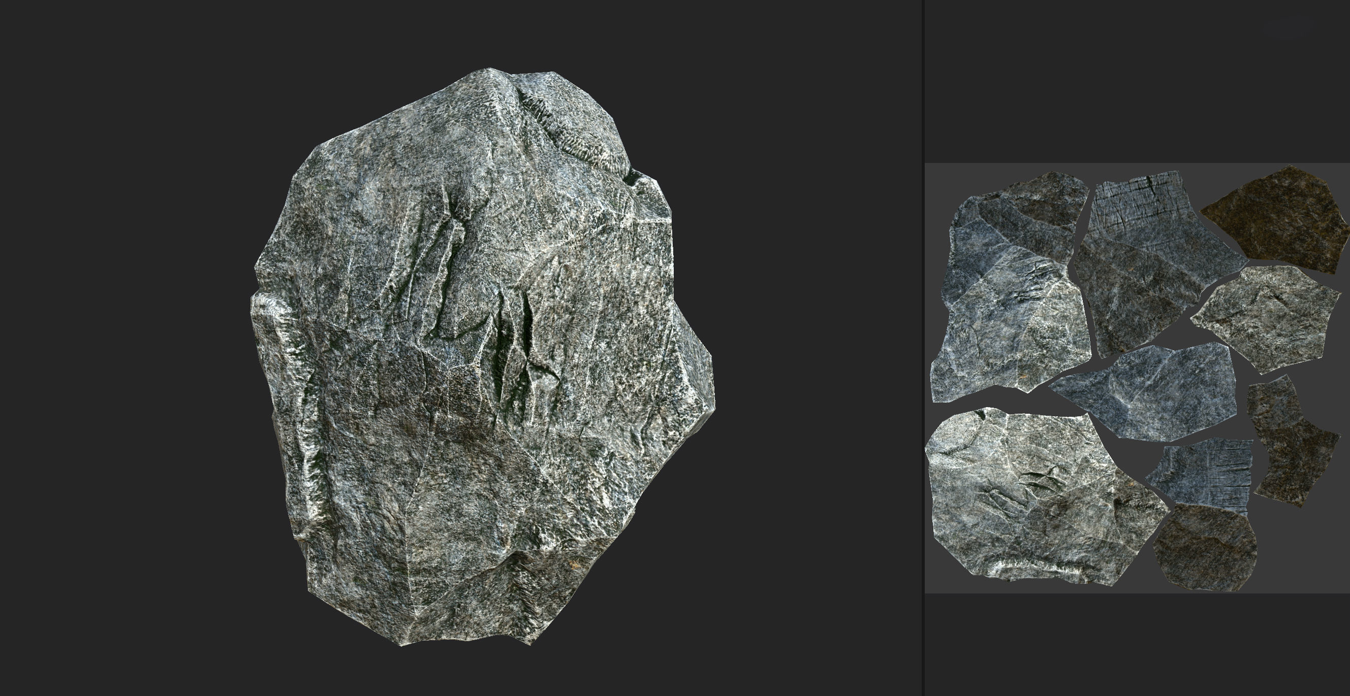 Stone 01 Set 01 PBR Low-poly 3D model_26