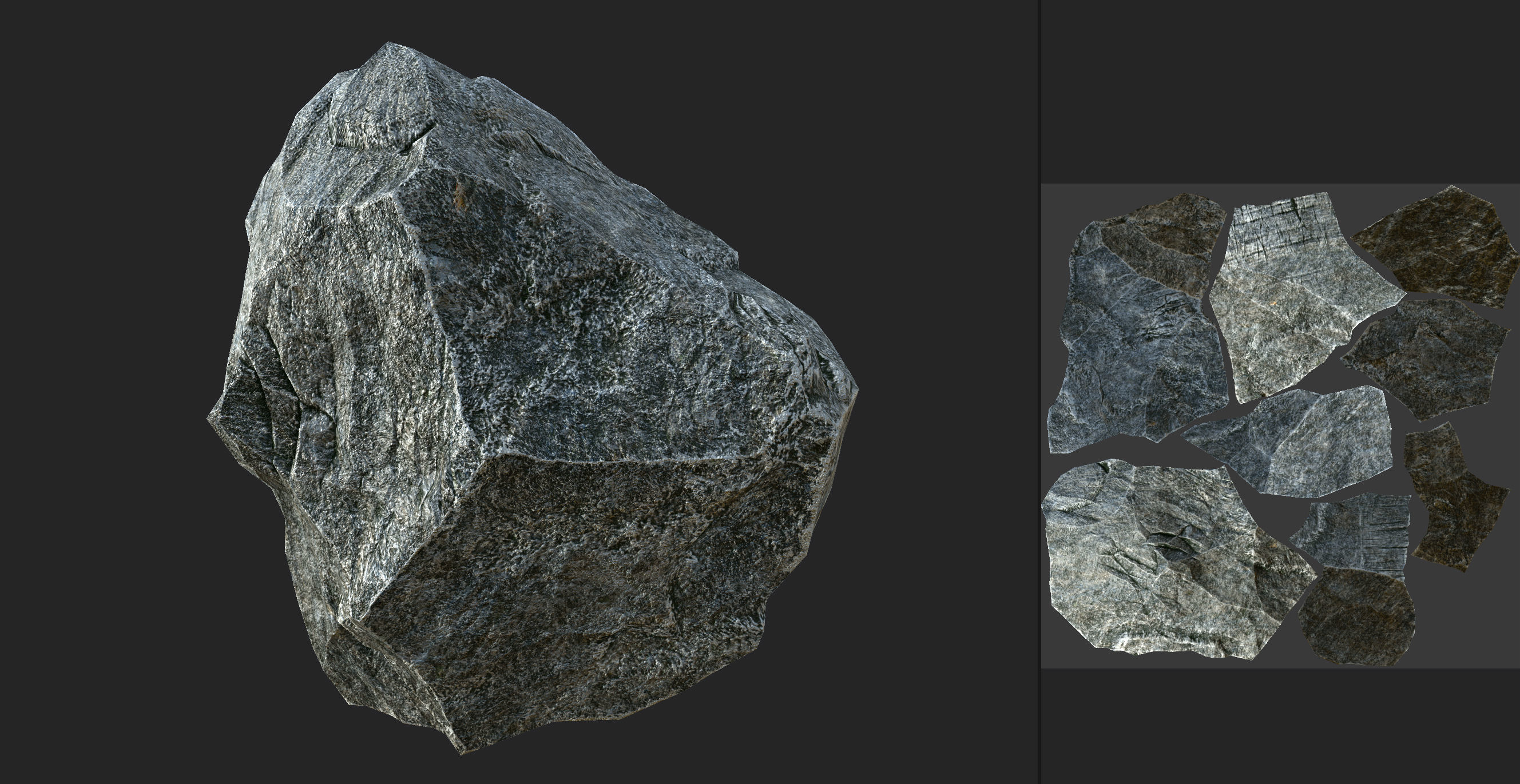 Stone 01 Set 01 PBR Low-poly 3D model_25