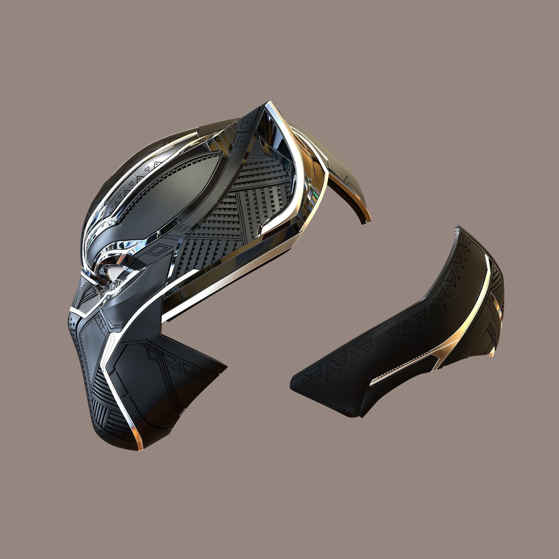 Black Panther Civil War  3D print model_3