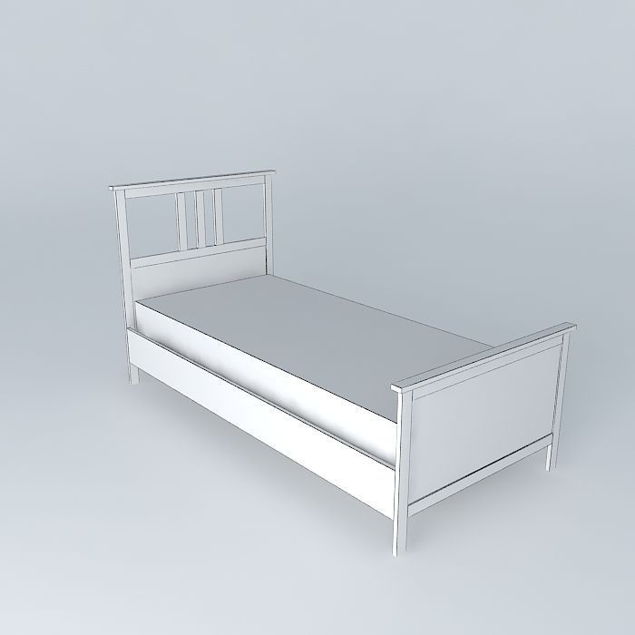 HEMNES bed single white free 3D Model max obj 3ds fbx stl skp CGTrader HEMNES bed single white free 3D Model max obj 3ds fbx stl skp CGTrader