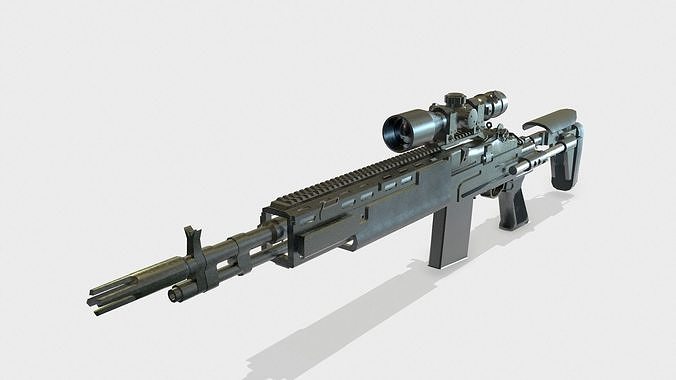 M14 EBR Low-poly 3D model