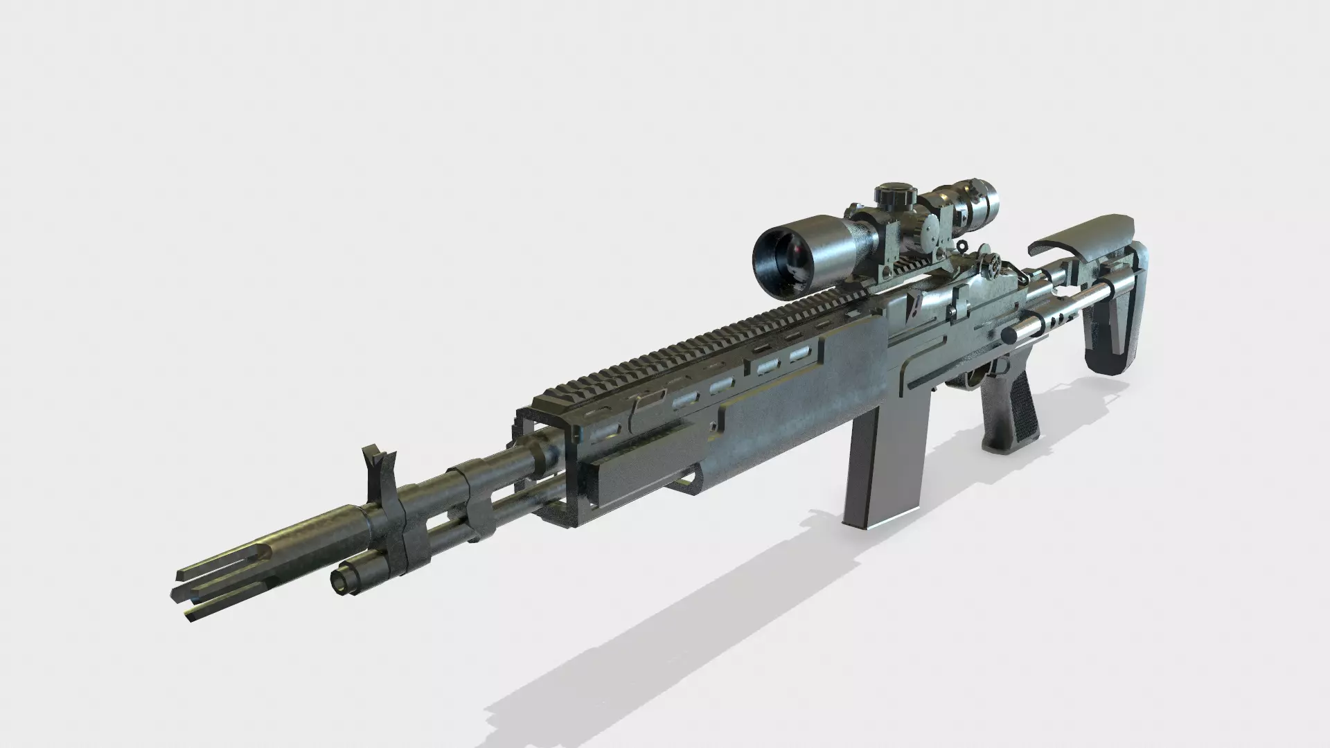 M14 EBR Low-poly 3D model