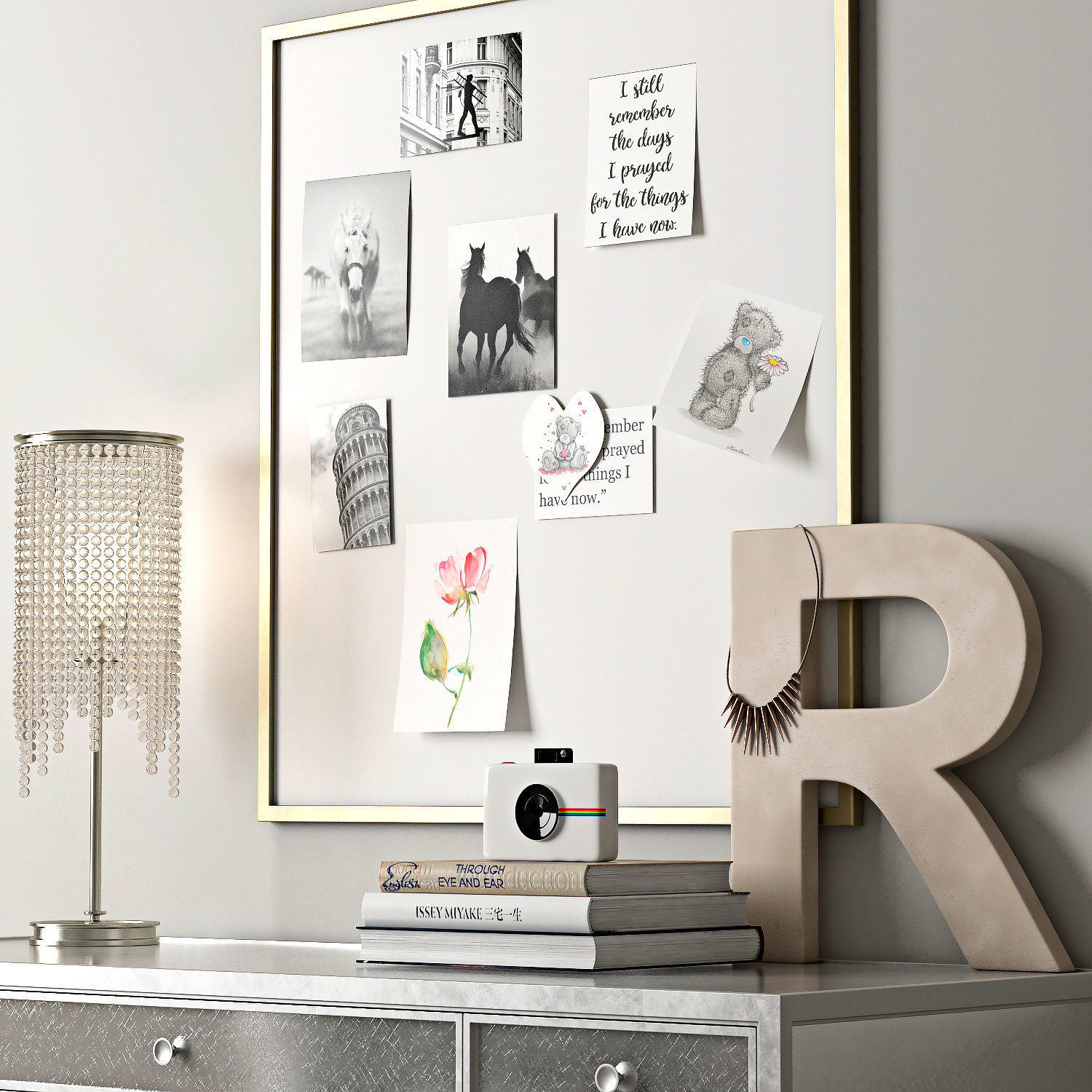 DELANEY MIRRORED STORAGE DESK 3D model_3