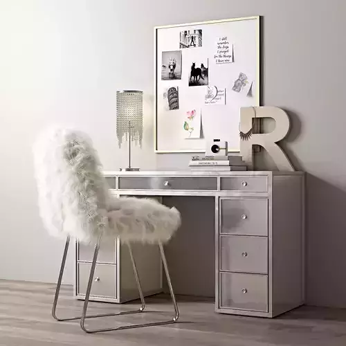 DELANEY MIRRORED STORAGE DESK