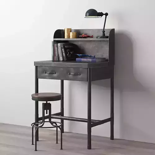 VINTAGE APOTHECARY WRITING DESK 3D model