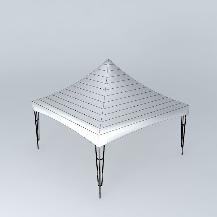 Square Carnival Tent Free 3D model_3