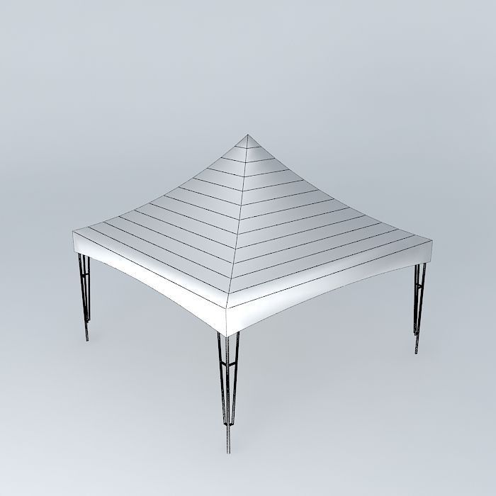 Square Carnival Tent Free 3D model_4