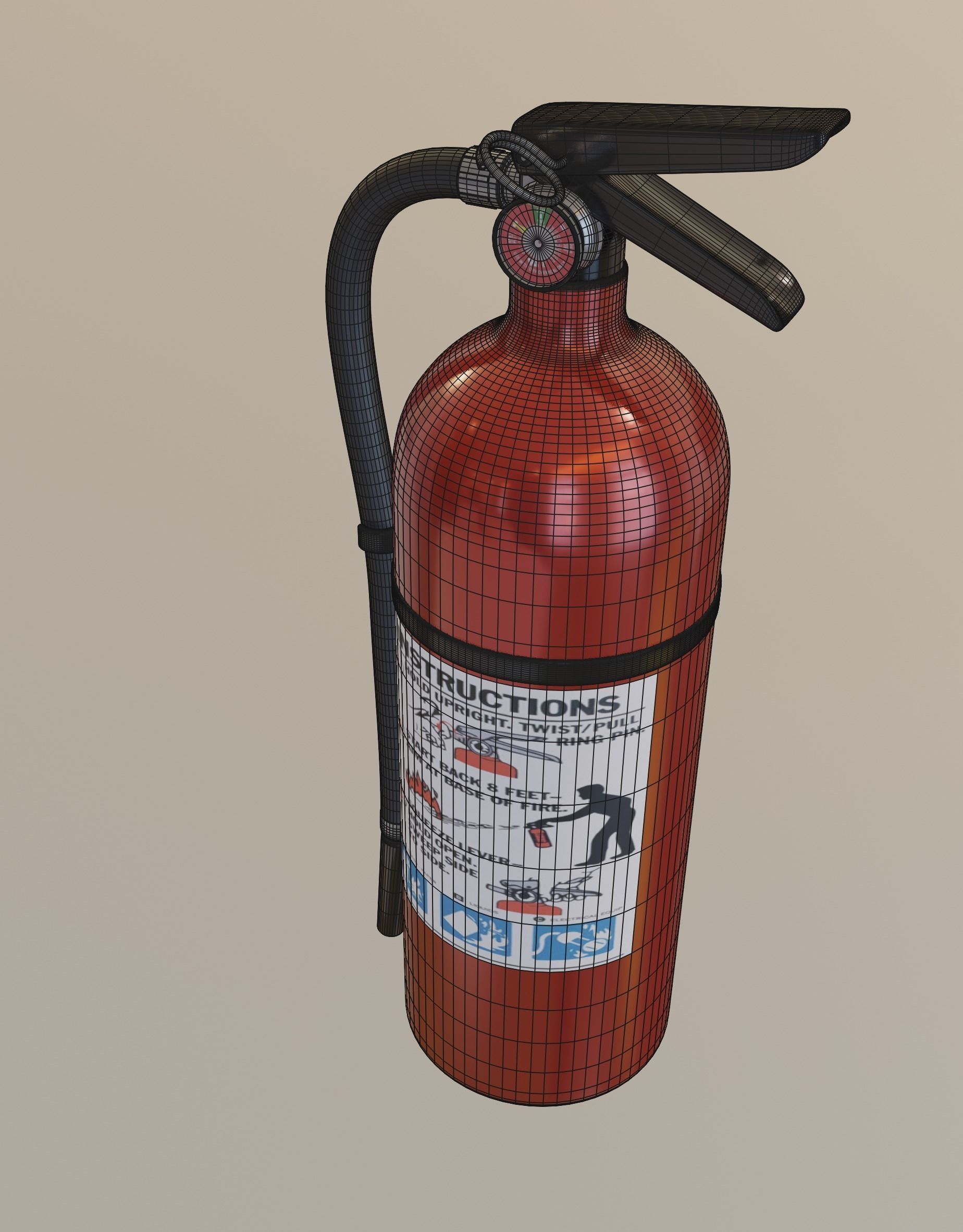 Fire Extinguisher 3D model_14