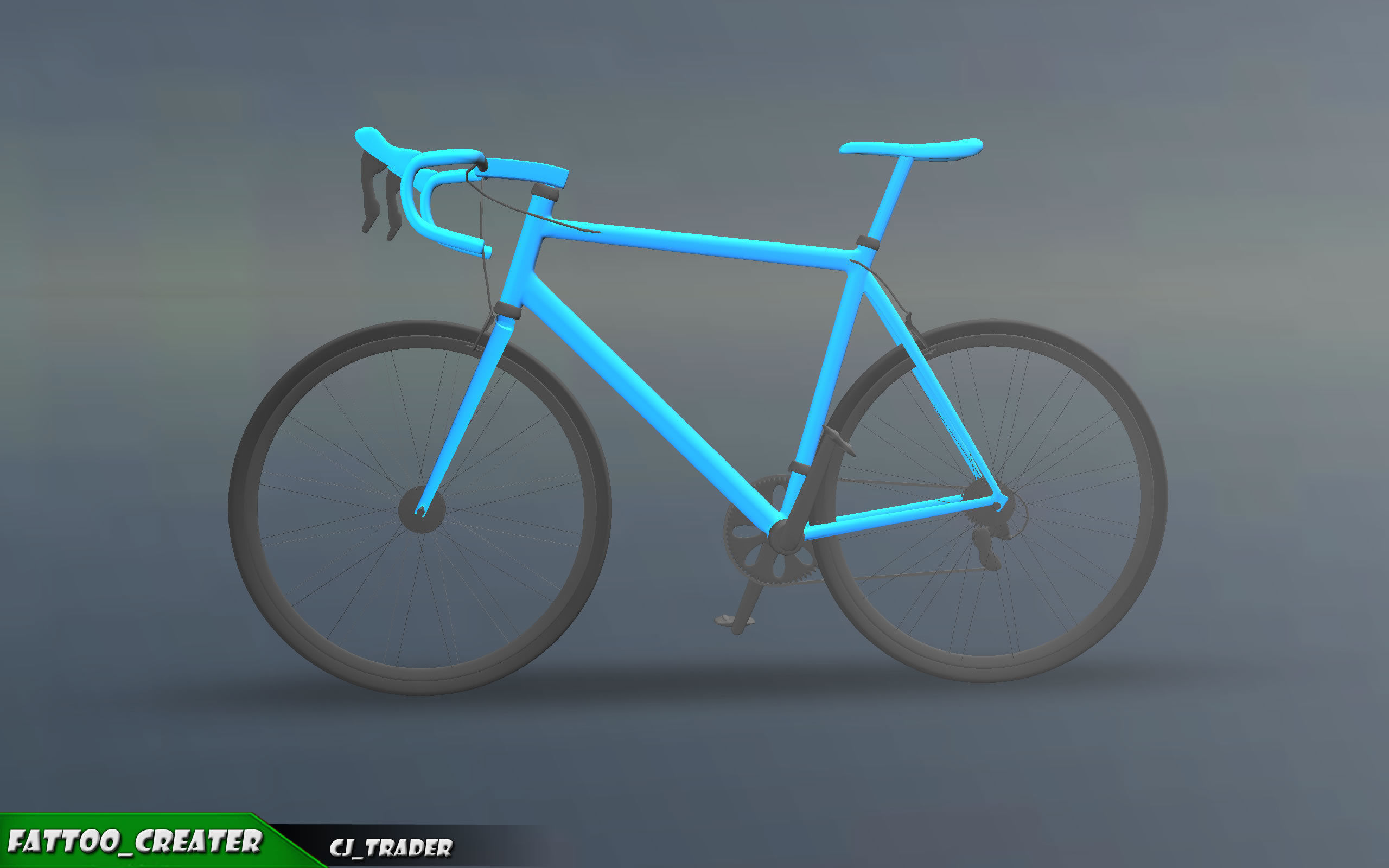 Low-poly Bicycle Collection Pack 3D Model Low-poly 3D model_9
