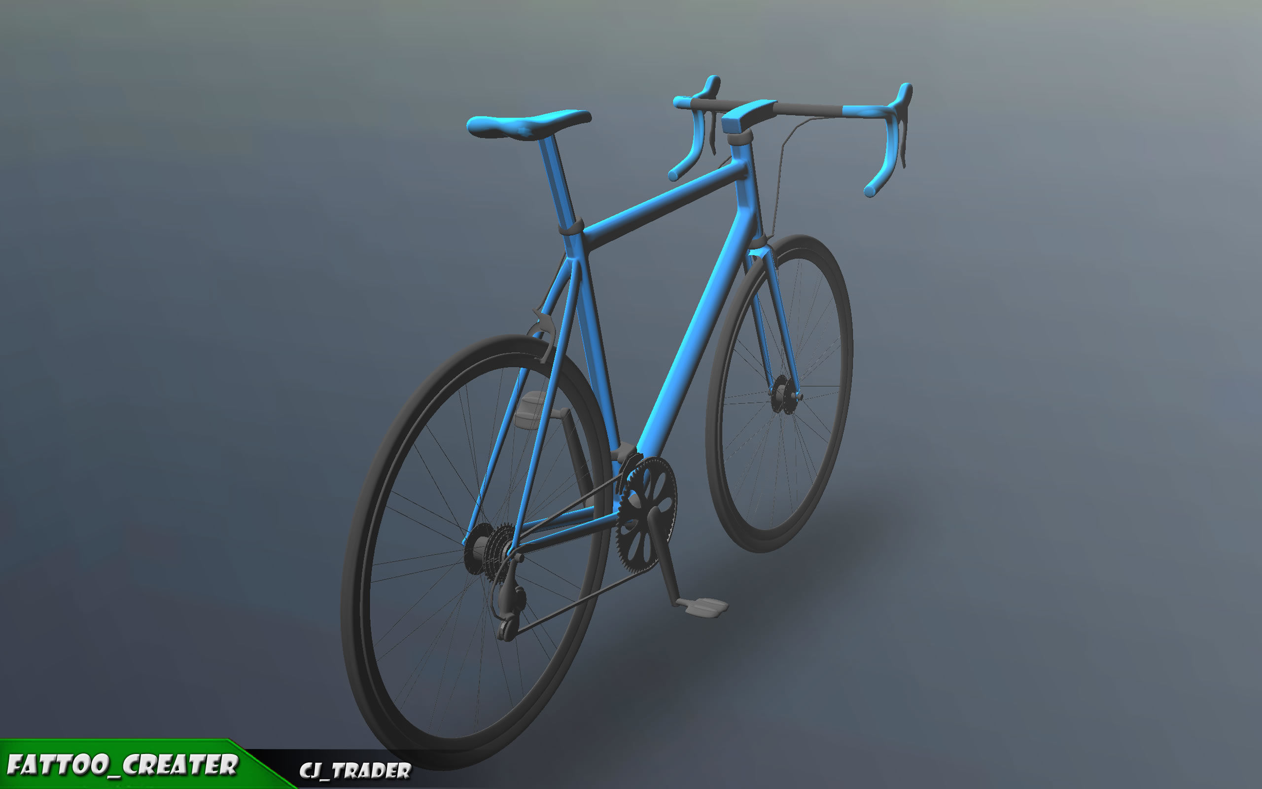 Low-poly Bicycle Collection Pack 3D Model Low-poly 3D model_4